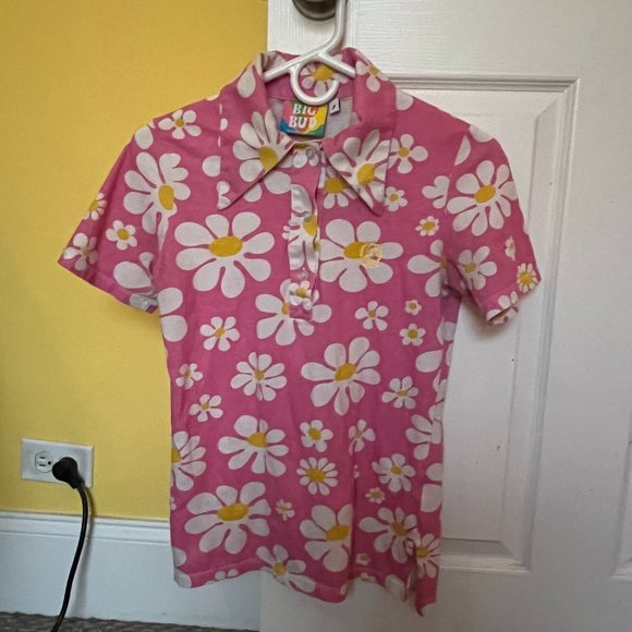 Big Bud Press Pink Lazy Daisy Polo - Picture 1 of 5